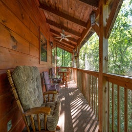 Lumber Jack Lodge's relaxing deck