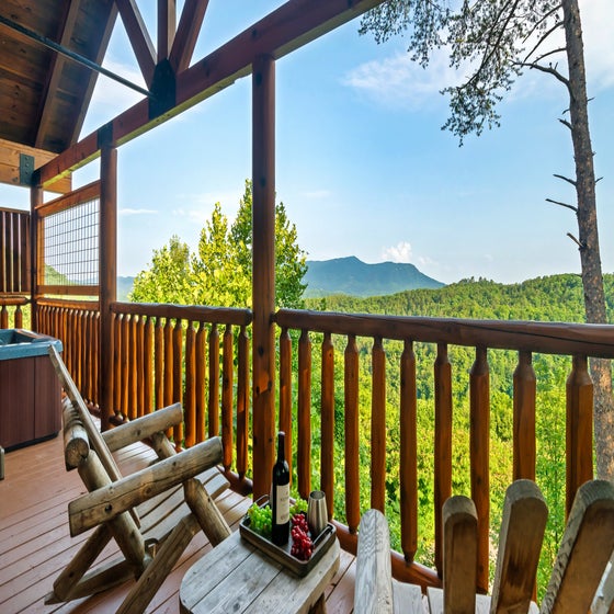 Lovers Paradise's deck with stunning views