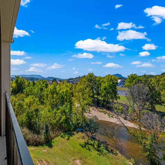 River Overlook's view from the balcony