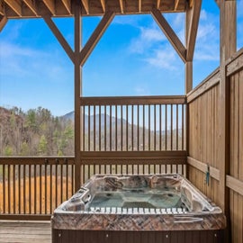 Peaceful Living's bubbling hot tub